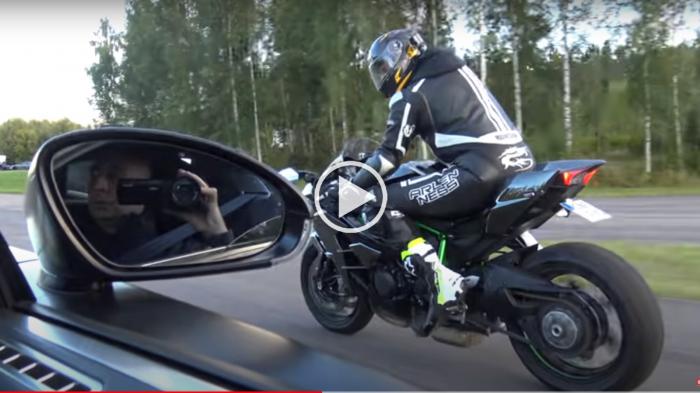 Η απόλυτη κόντρα: Bugatti Veyron VS Kawasaki Ninja H2 [video]